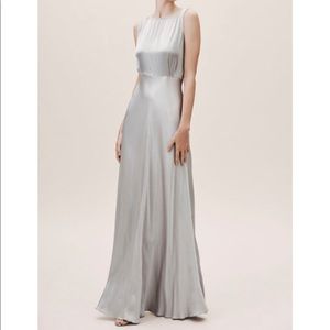 BHLDN Grey / Silver Sleek Silky Dress in XS